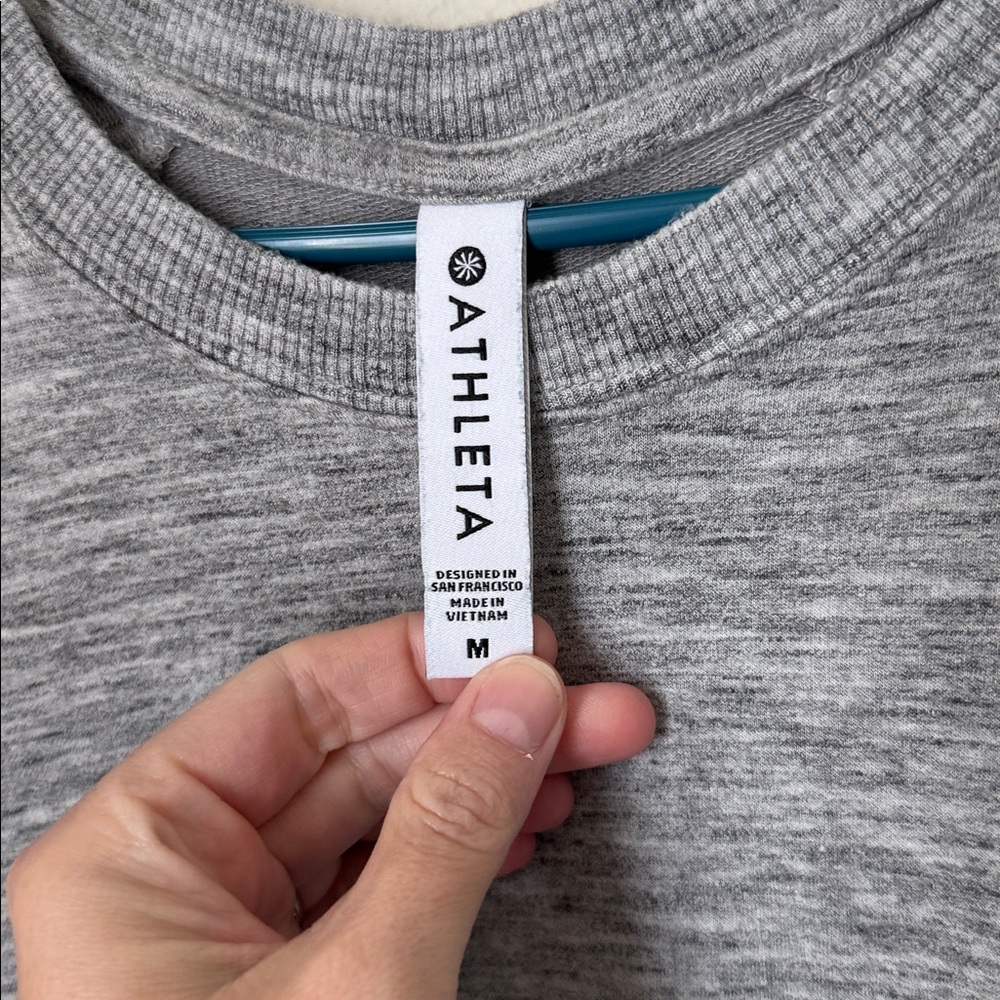 Athleta Mindset Sweatshirt Marl Gray Medium - Picture 4 of 5